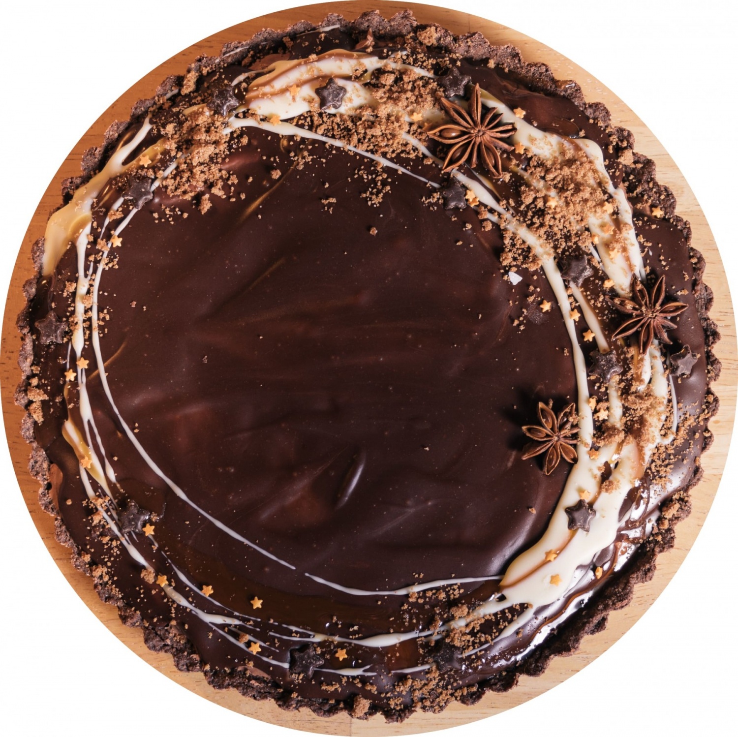 Shiva - Aardse chocolade-zeezout taart